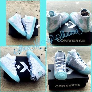 CUSTOM BLING AND PEARL CONVERSE!! For INFANT SIZE